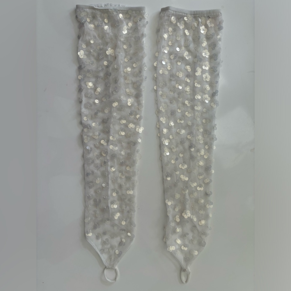 BHLDN Lena Fingerless Sequin Opera Gloves from Anthropologie